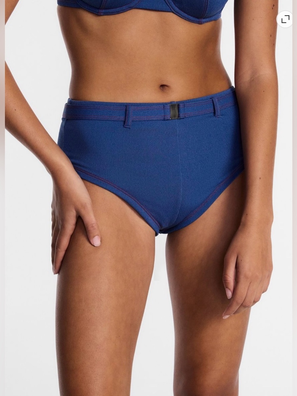 Kacey Lee Denim High-Waist Blue Women’s Swimsuit bottoms Size XXL 20